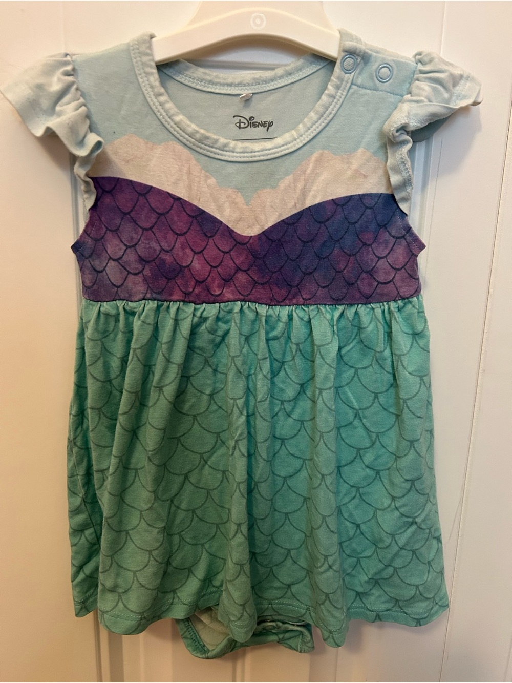 Posh Peanut Aqua & Purple Mermaid-Scale Dress